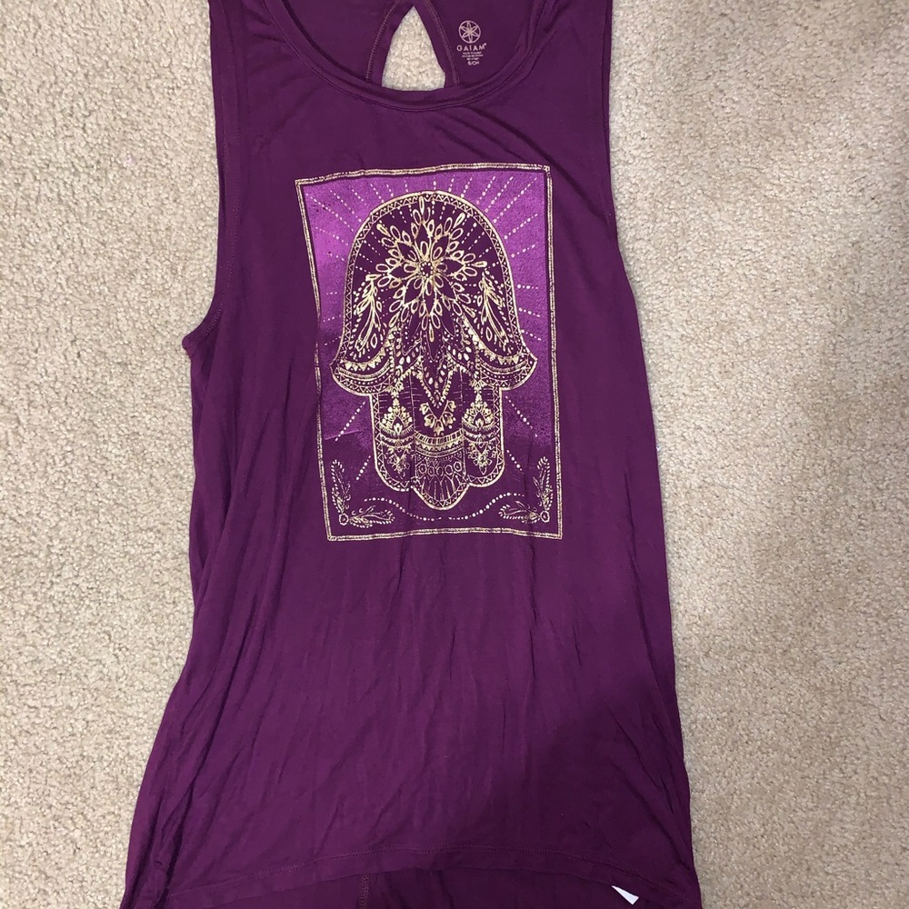 purple long two finger top